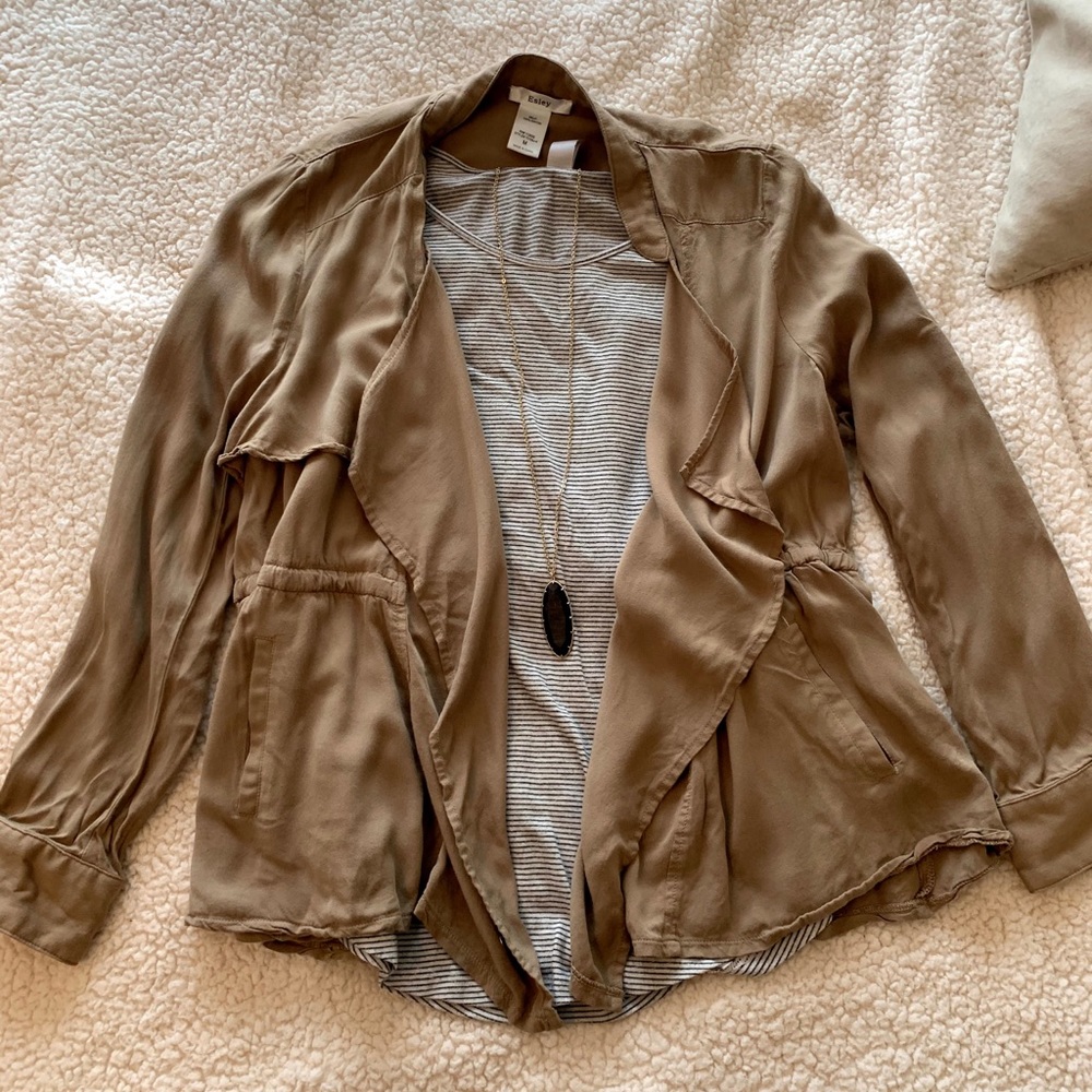 Boutique tan lightweight jacket